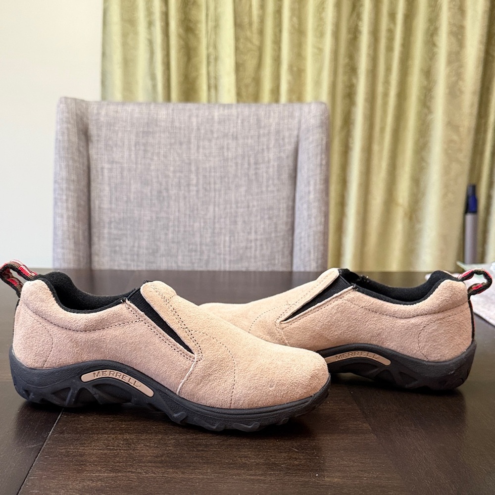 Merrell Kids Beige Slip-On Loafers